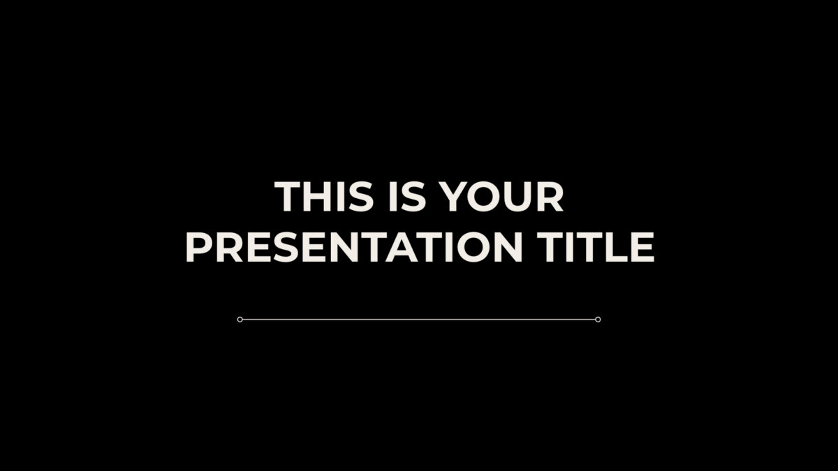 Free Black PowerPoint templates and Google Slides themes