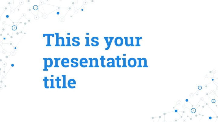 Conexiones Azul. Plantilla PowerPoint gratis y tema de Google Slides