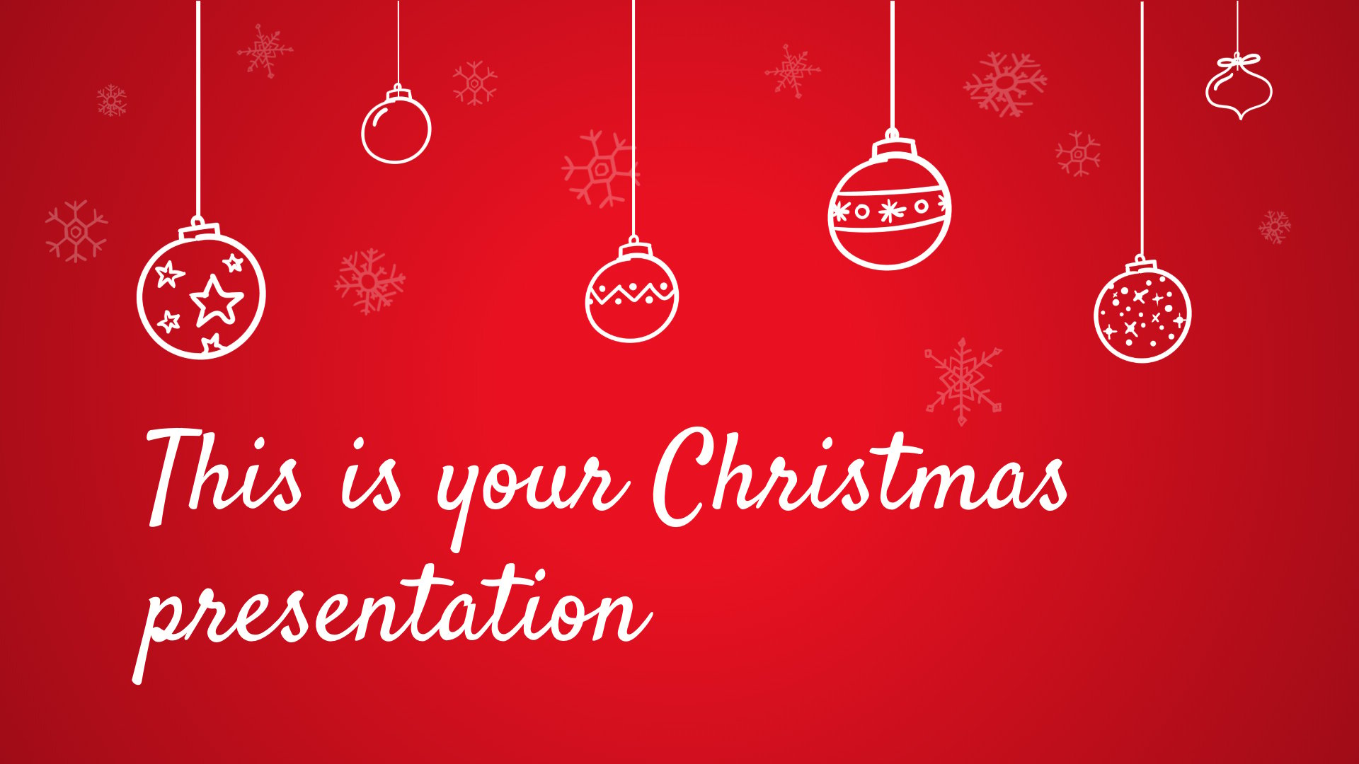 Free Christmas Powerpoint template or Google Slides theme red and warm