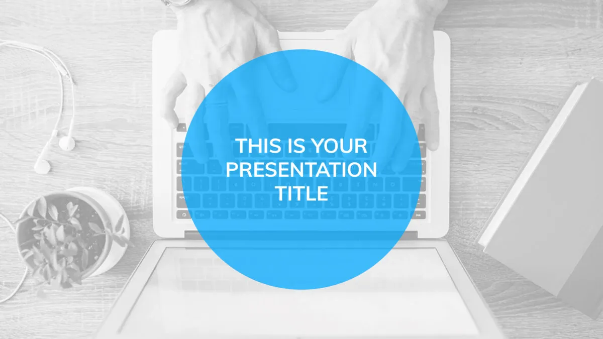 Free blue Powerpoint template or Google Slides theme for business