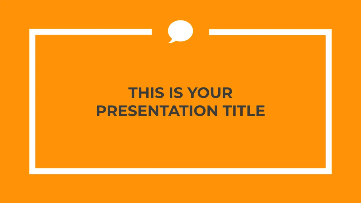 Free professional orange Powerpoint template or Google Slides theme