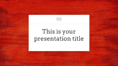 Free Powerpoint template or Google Slides theme with red background
