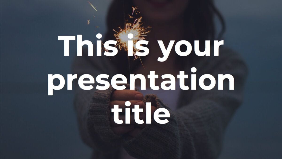 Free inspiring Powerpoint template or Google Slides theme with big typography