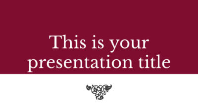 Free formal and elegant presentation - Powerpoint template or Google Slides theme