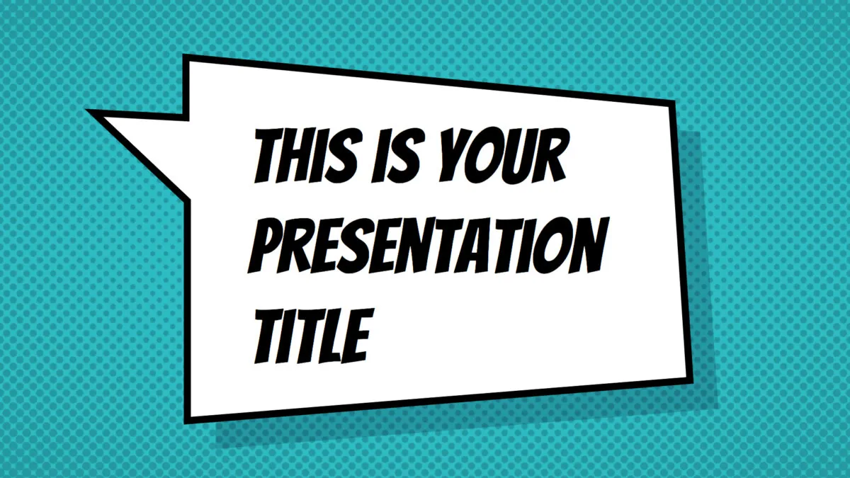 Free fun with comics style presentation - Powerpoint template or Google Slides theme
