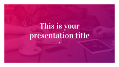 Free modern pink presentation - Powerpoint template or Google Slides theme