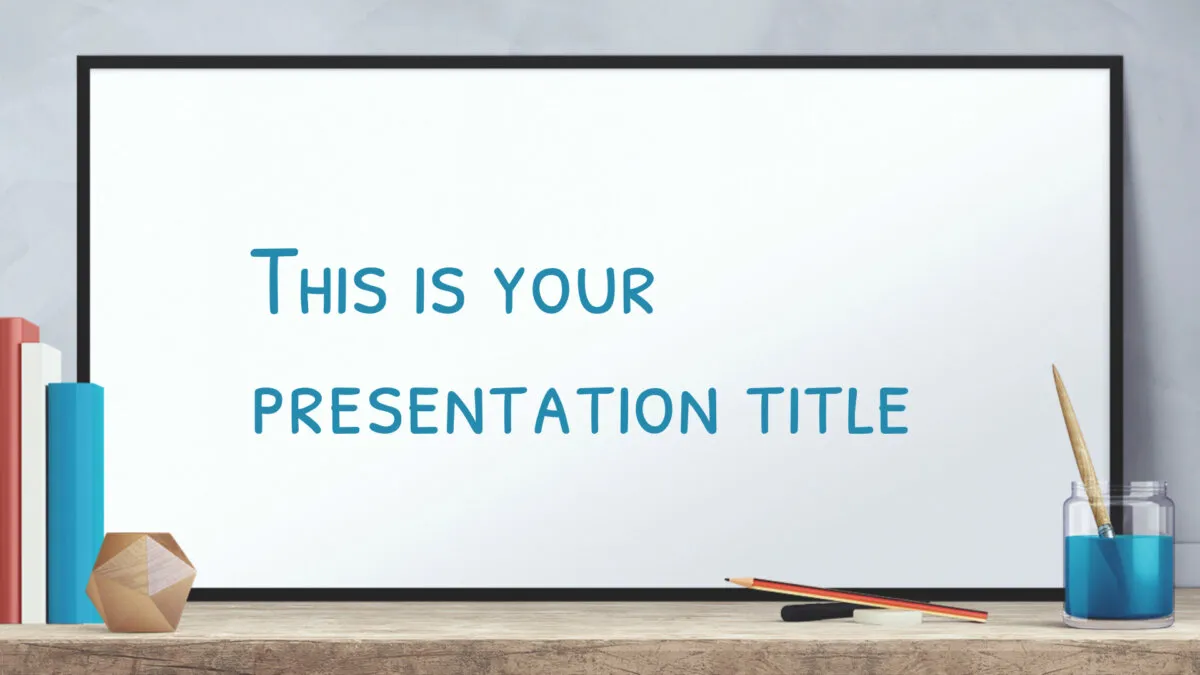 Free education presentation design - Powerpoint template or Google Slides theme with whiteboard