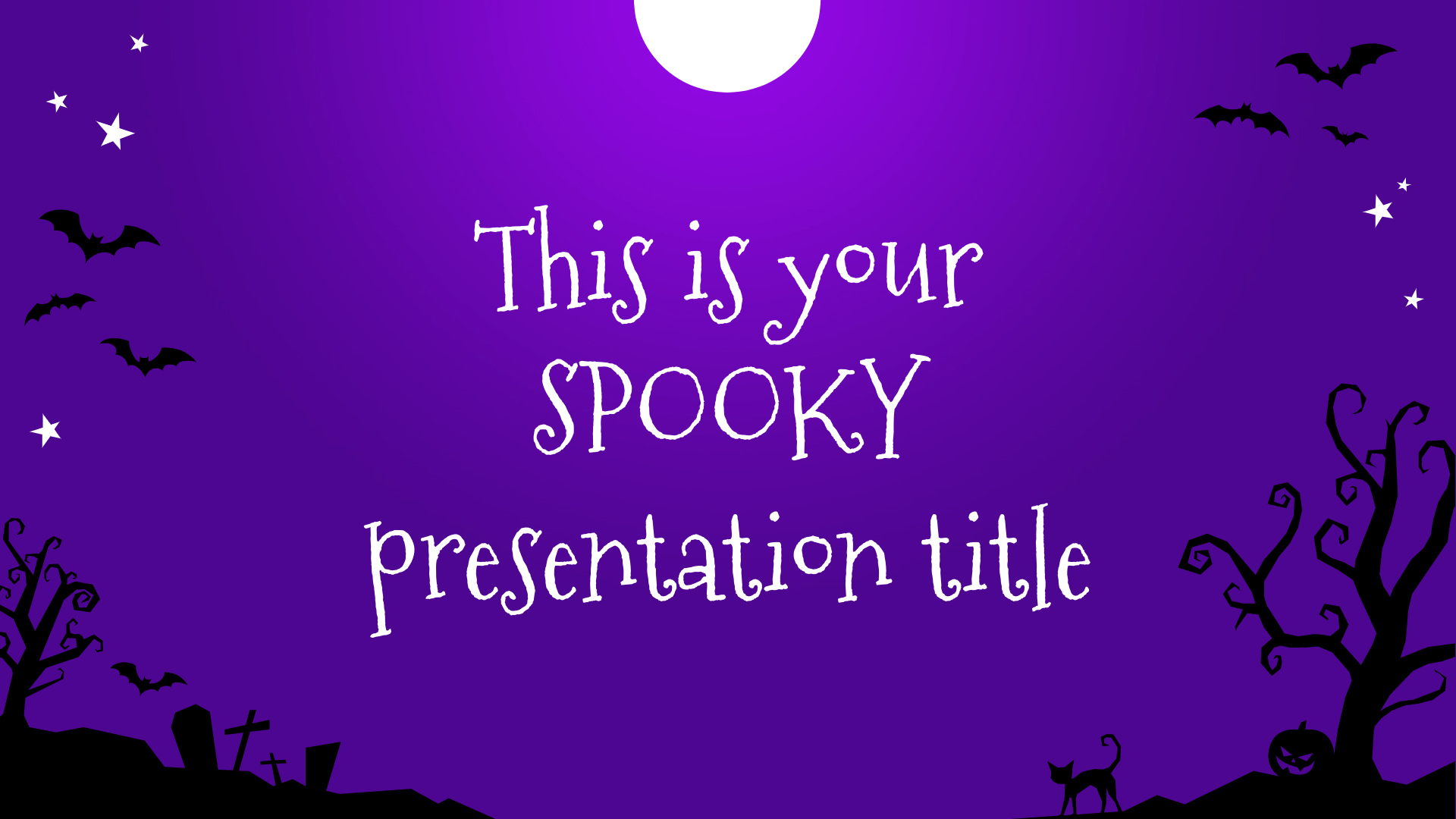 Free Halloween presentation - Powerpoint template or Google Slides theme