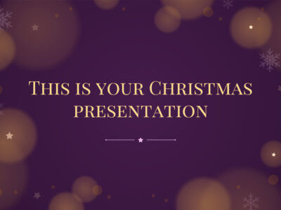 Free christmas presentation - Powerpoint template or Google Slides theme