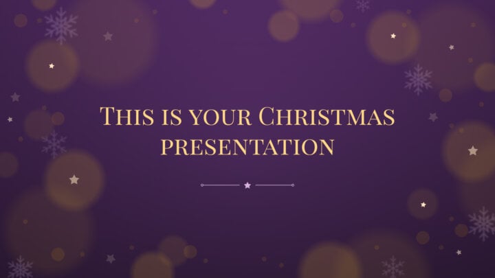 Navidad Estrellada. Plantilla PowerPoint gratis y tema de Google Slides