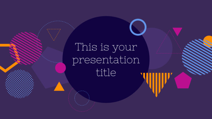 Geométrico Púrpura. Template PowerPoint grátis e tema do Google Slides