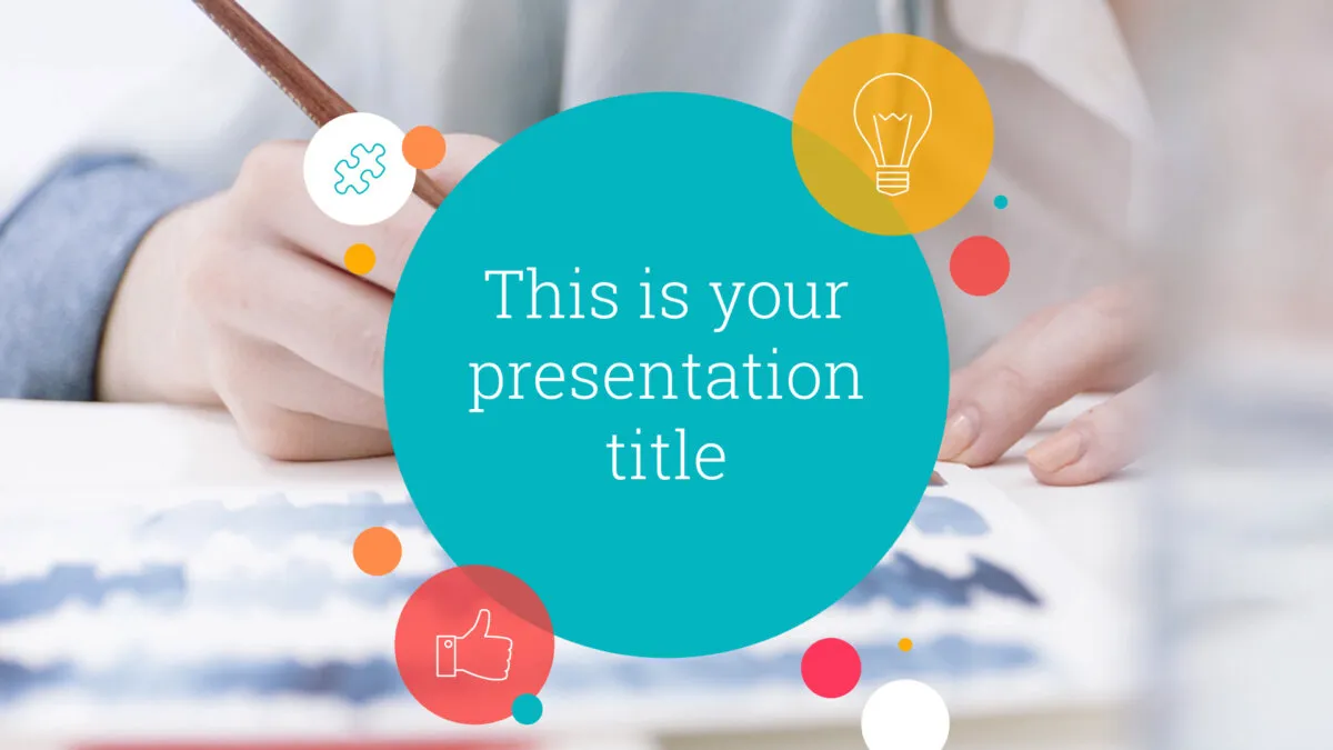 Plantilla colorida de PowerPoint gratis o tema de Google Slides