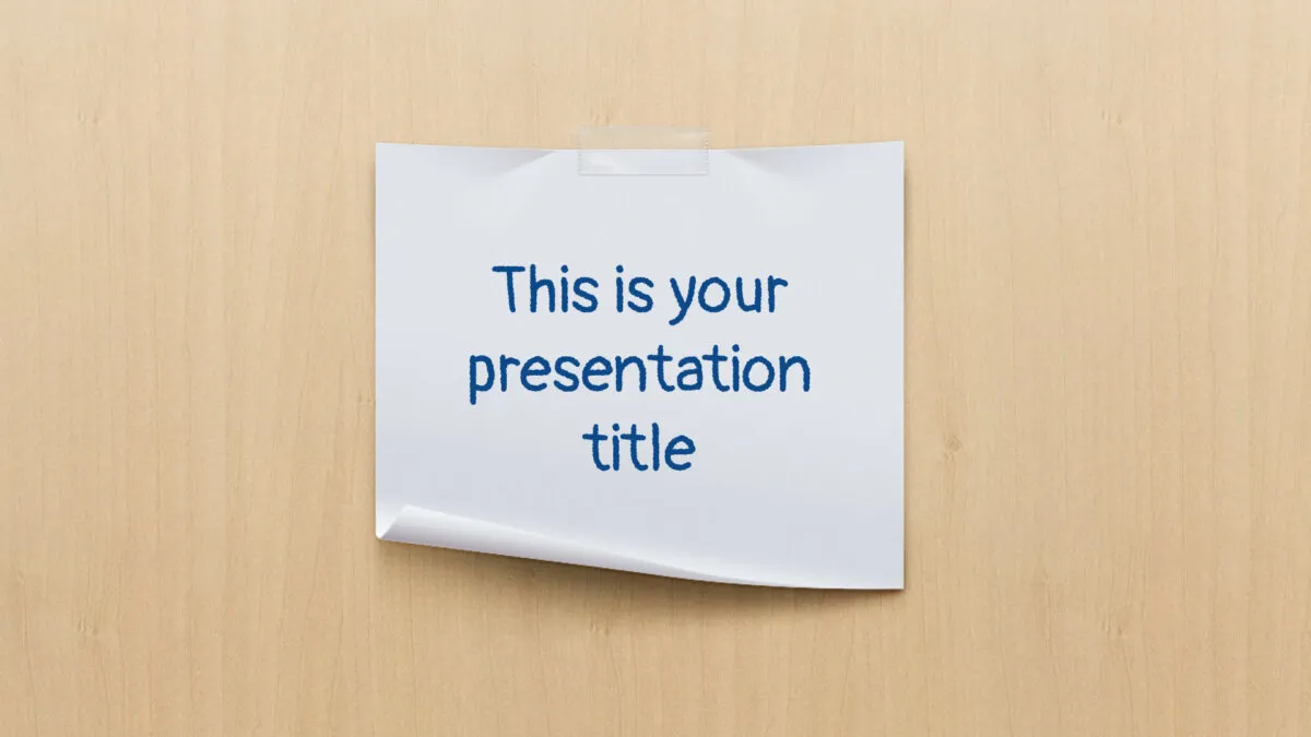 Plantilla de PowerPoint de madera y papel gratis o tema de Google Slides