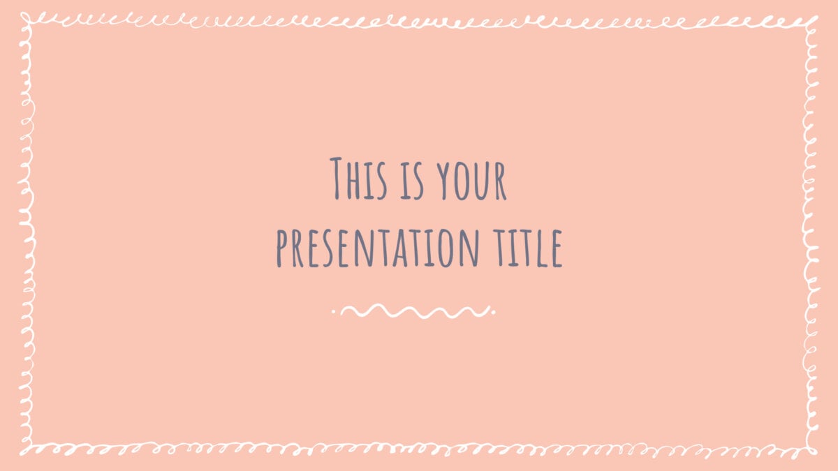 Free Powerpoint template or Google Slides theme with sketchy borders