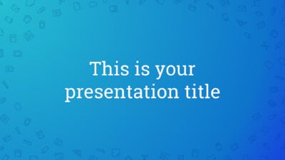 Free Powerpoint template or Google Slides theme with icons pattern
