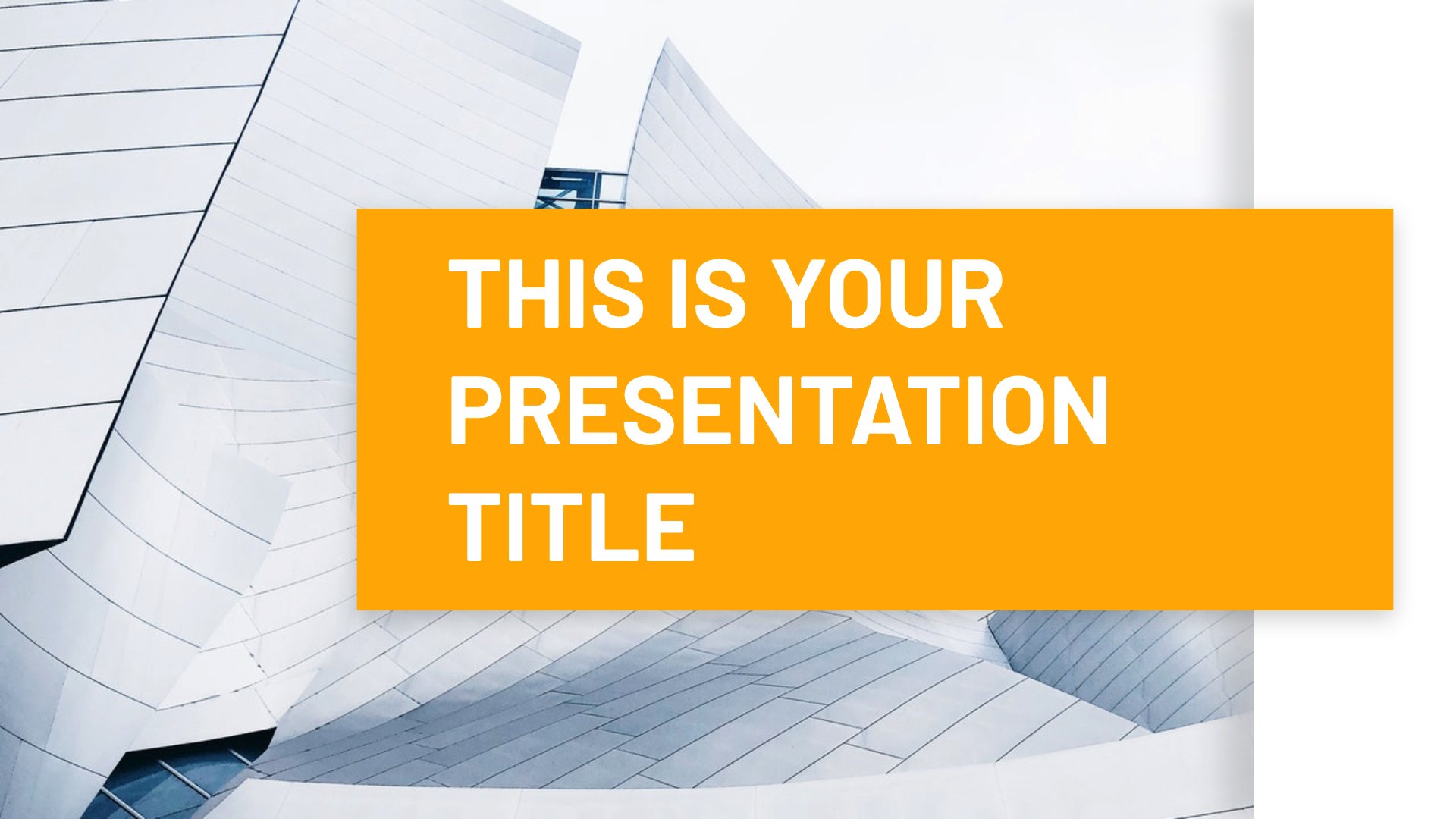 Free Powerpoint template or Google Slides theme minimal with architecture photos