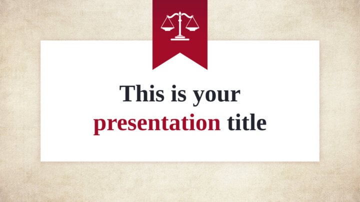 Formal Direito e Justiça. Template PowerPoint grátis e tema do Google Slides