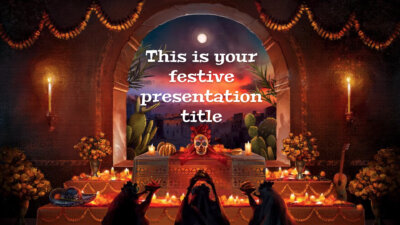 Free Halloween & Día de Muertos Powerpoint template or Google Slides theme