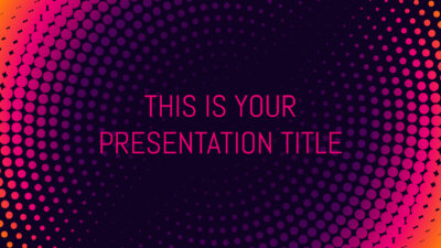 Free modern Powerpoint template or Google Slides theme simple with bright colors