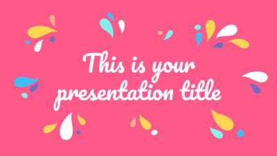 Free Powerpoint template or Google Slides theme with colorful organic shapes
