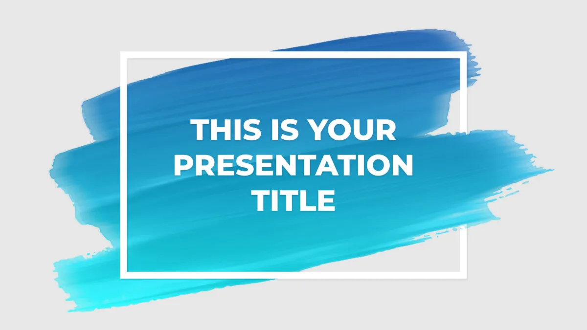 Free artsy Powerpoint template or Google Slides theme