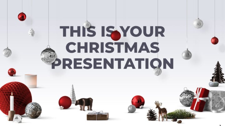 Adornos de Navidad. Plantilla PowerPoint gratis y tema de Google Slides