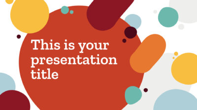 Free organic Powerpoint template or Google Slides theme with colorful blobs