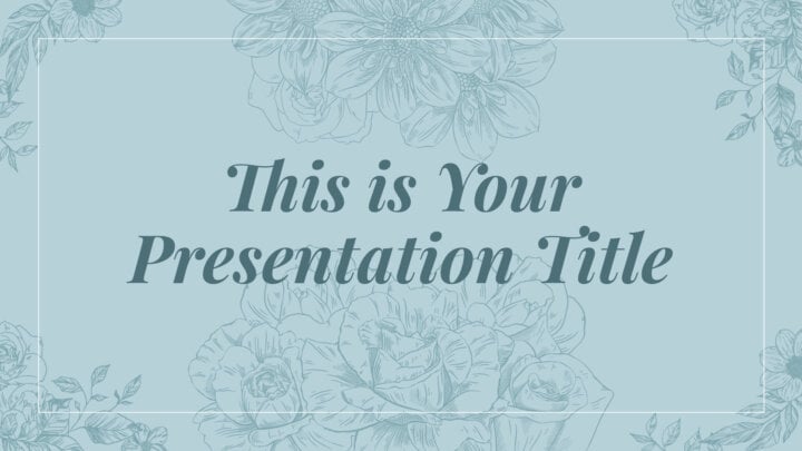 Flores Elegantes. Plantilla PowerPoint gratis y tema de Google Slides