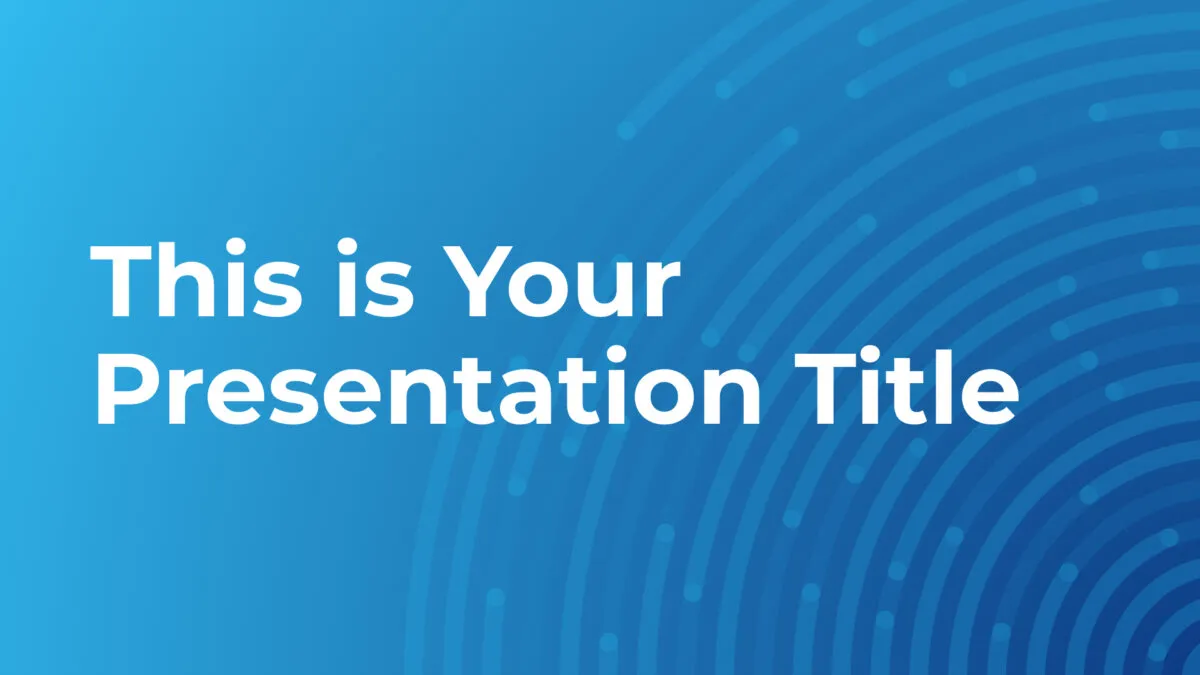 Free professional blue PowerPoint template and Google Slides theme with concentric circles