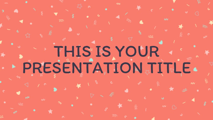 Confetis Amigáveis. Template PowerPoint grátis e tema do Google Slides