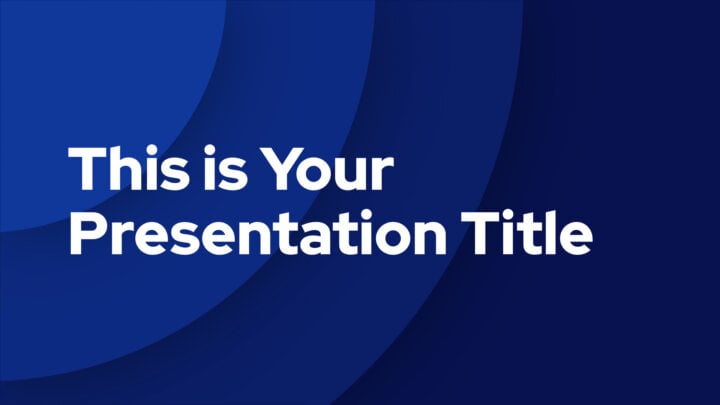 Concentric Blue. Free PowerPoint Template & Google Slides Theme