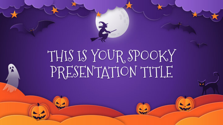 Feliz Halloween. Template PowerPoint grátis e tema do Google Slides