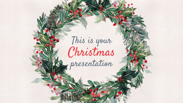Navidad Invernal. Plantilla PowerPoint gratis y tema de Google Slides