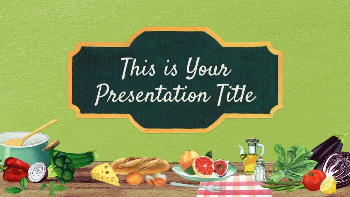 Free food Powerpoint template and Google Slides theme with healthy ingredients