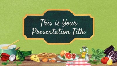 Free food Powerpoint template and Google Slides theme with healthy ingredients