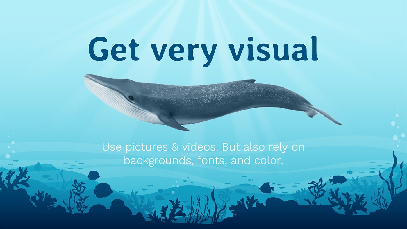 How to make an engaging presentation for kids - Get very visual