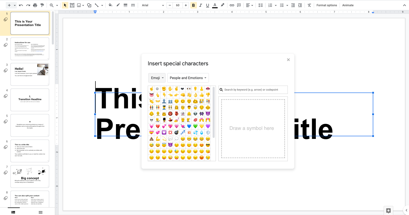 how-can-i-use-the-icons-and-the-emojis-in-google-slides