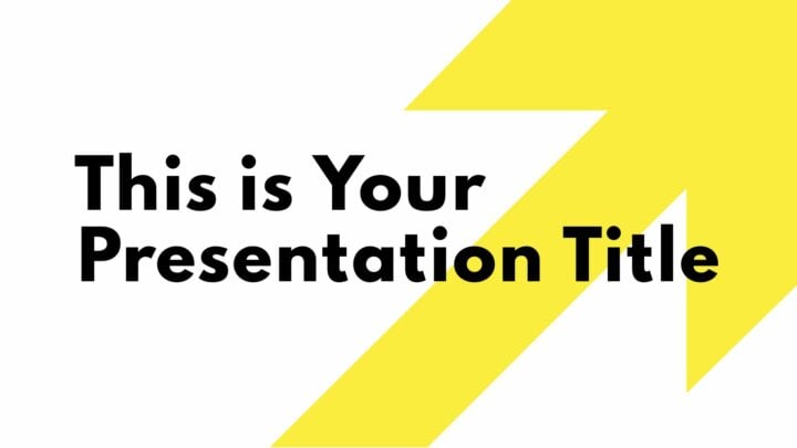 黄色の矢印。 無料 PowerPointテンプレート & Googleスライド テーマ。