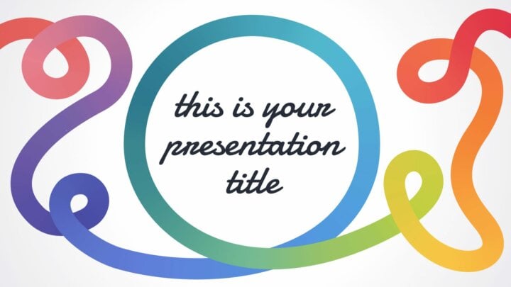Linha Arco-íris. Template PowerPoint grátis e tema do Google Slides