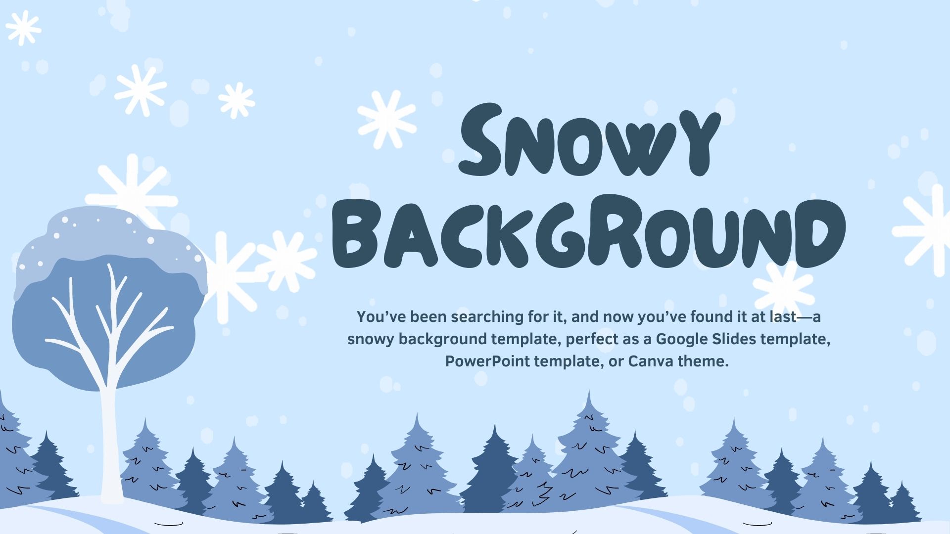 Snowy Background. Free PPT template & Google Slides Theme