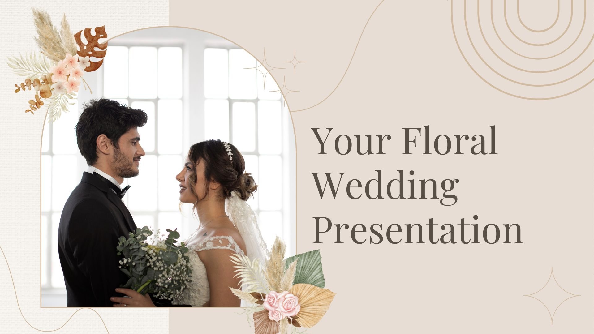 Floral Wedding. Free PPT Template & Google Slides Theme