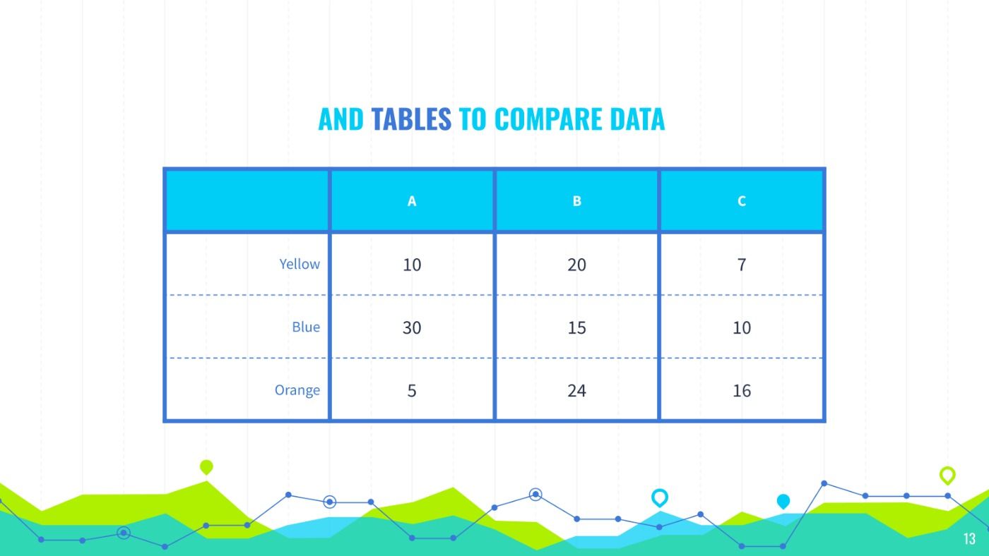 Colorful Stats. Free PowerPoint Template & Google Slides Theme