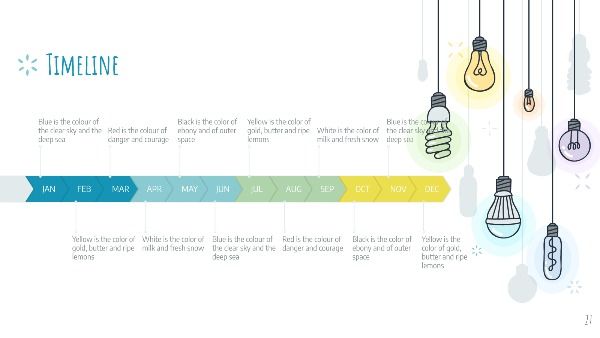 Colorful Light Bulbs. Free PowerPoint Template And Google Slides Theme.