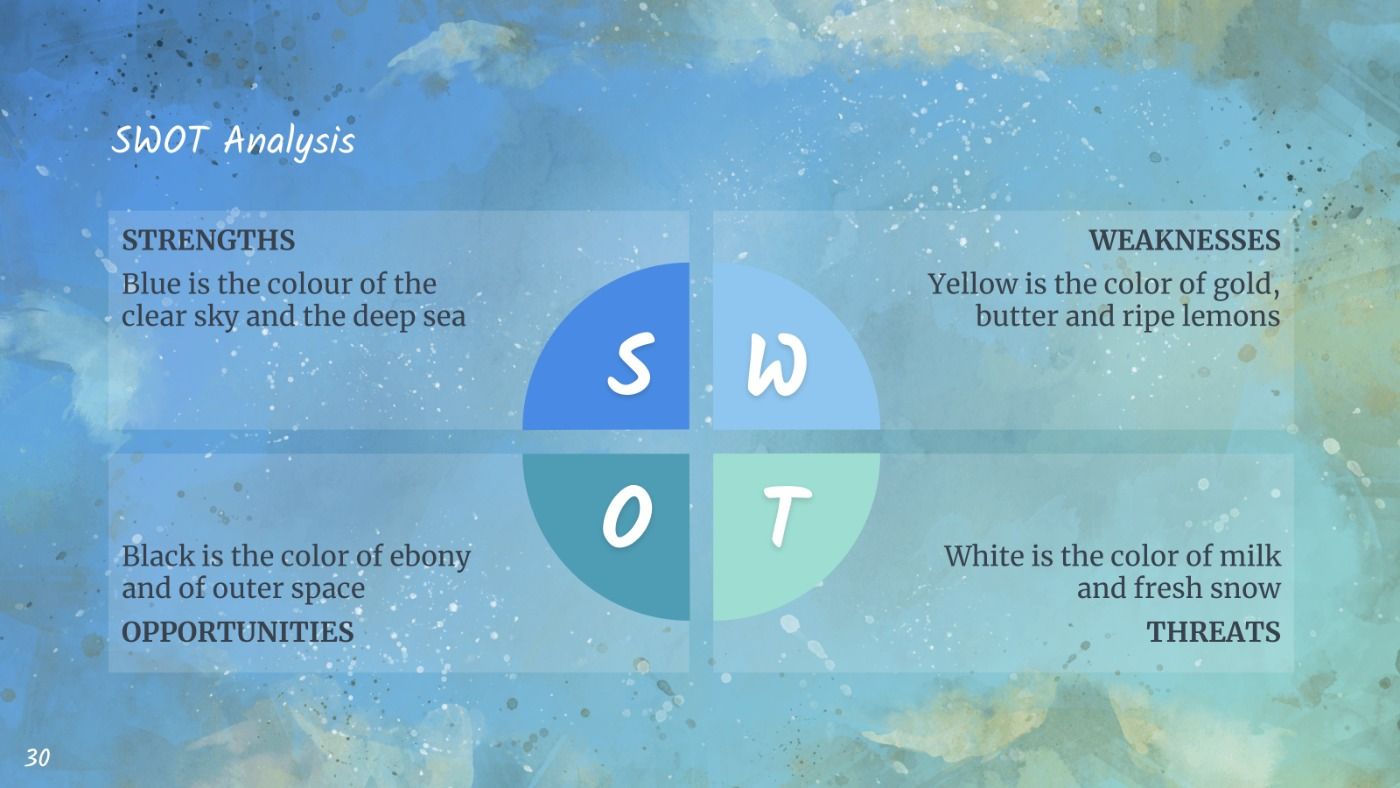 Nature Watercolors. Free PowerPoint Template & Google Slides Theme