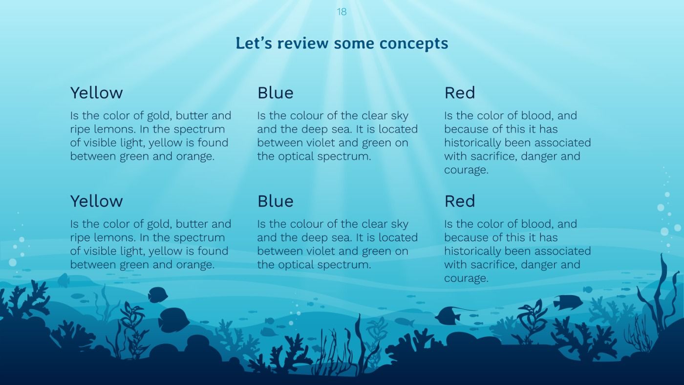 Blue Ocean. Free PowerPoint Template & Google Slides Theme