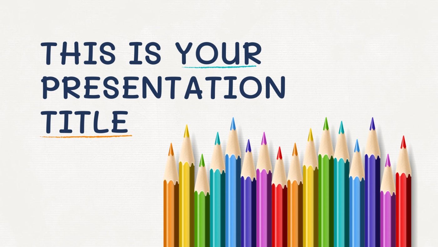 Colorful Pencils. Free PowerPoint Template & Google Slides Theme