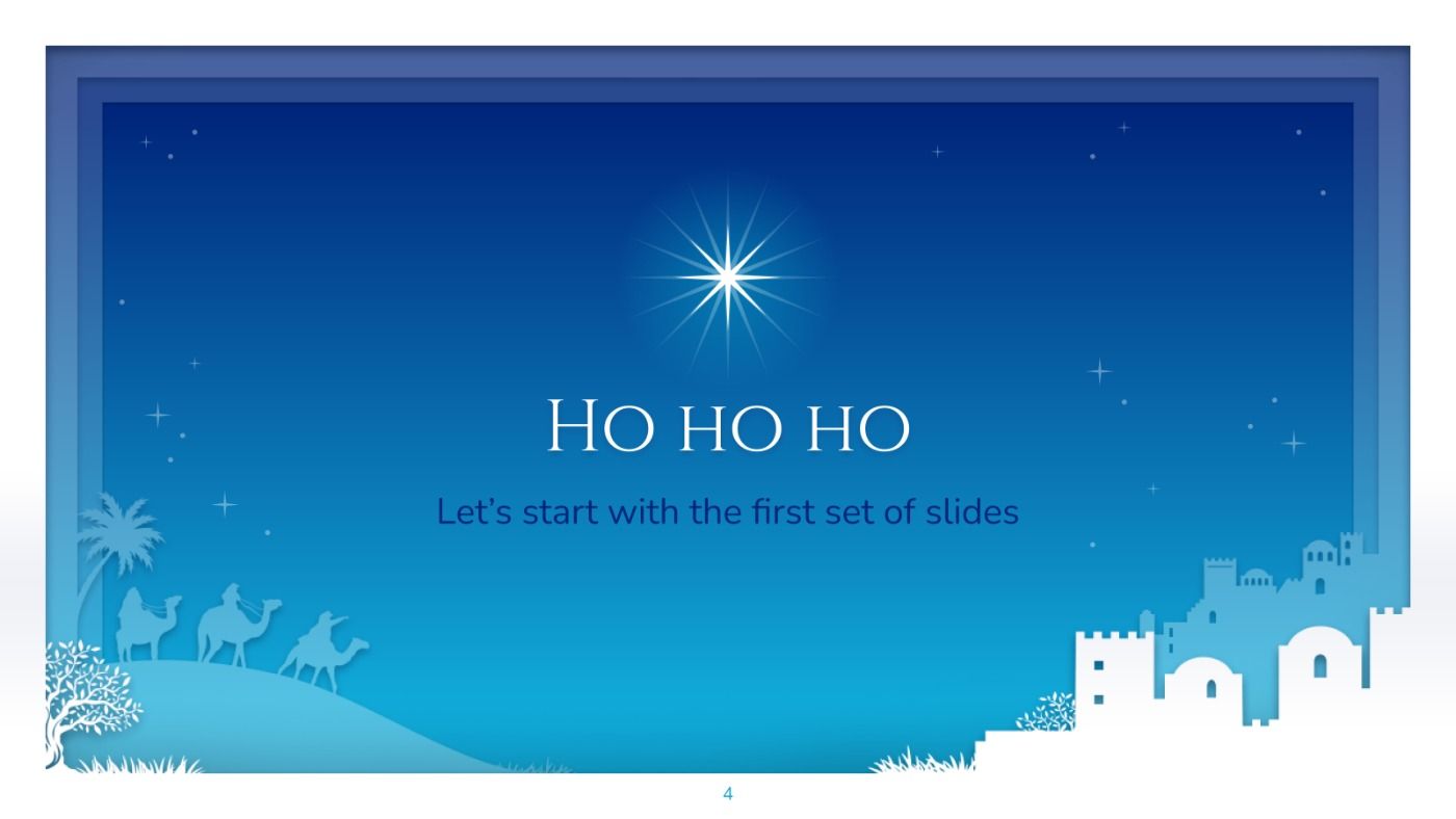 Nativity Scene. Free PowerPoint Template & Google Slides Theme