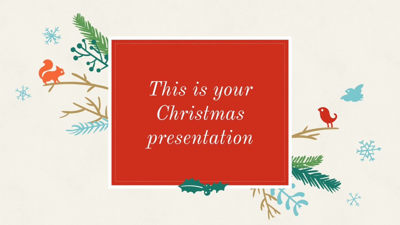 Christmas Drawings. Free PowerPoint Template & Google Slides Theme